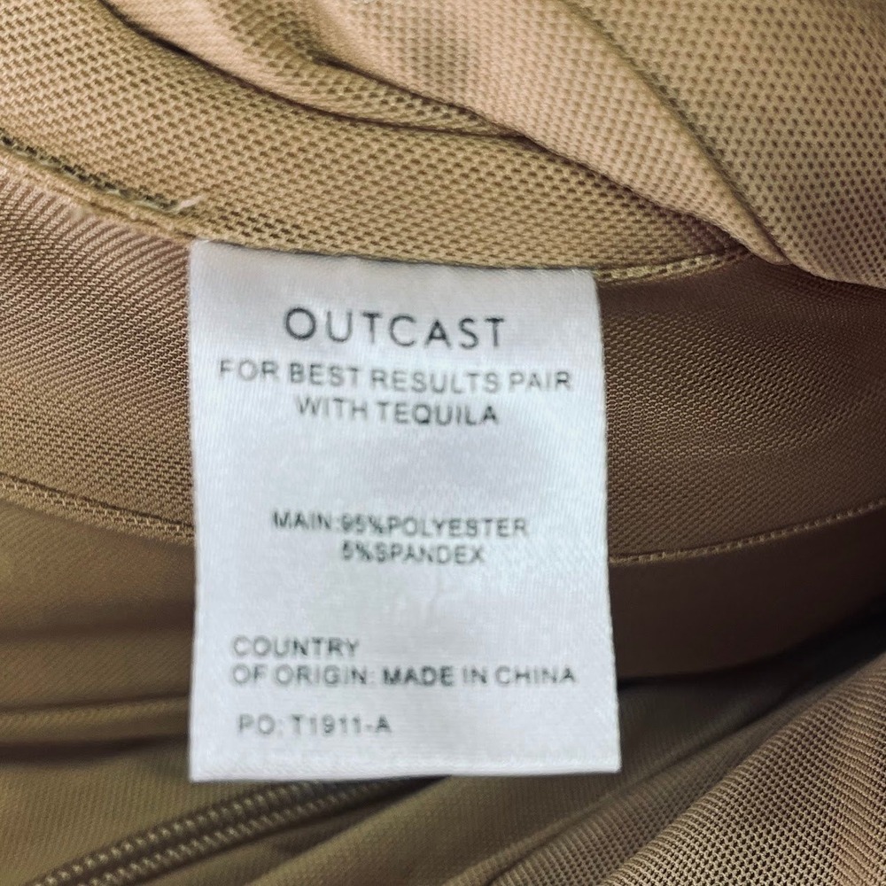 Outcast Womens Tan Mesh Strapless Corset Top Size M Boning Detail Back Zip - Picture 10 of 13
